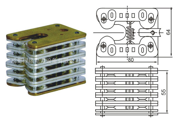 GC8-1000A拉簧式扁触头64×55(20片)