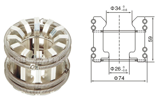 GC5-630A/1250梅花触头74×59(24片)